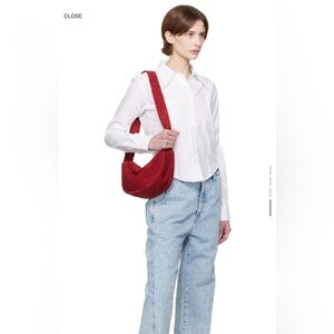 ST. AGNI Burgundy Soft Crescent Bag